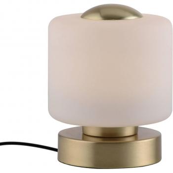 Lámpara de mesa LED atenuable en latón mate