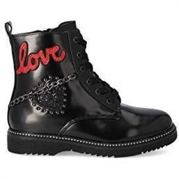 PEKES Bota Militar Cordones niña PEK P2692 Negro - 31, Negro