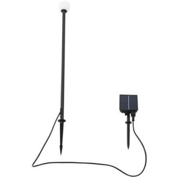 Lámpara LED Solar Lindby Freydis, Negra, Aluminio, 2.000 K