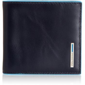 Piquadro Portafogli con molla Porta dollari in Pelle, Accesorio de Viaje-Billetera Unisex Adulto, Azul, Talla única