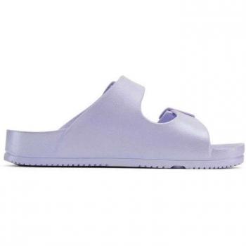Sandalias de mujer Duuo Eva Flat Lila con doble hebilla y suela plana
