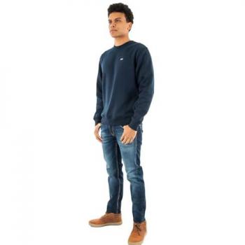 Tommy Jeans Men's Logo-Stitched Regular Fit Sweatshirt - Dark Night Navy - Size L