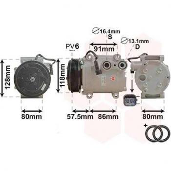 Compresor de aire acondicionado VAN WEZEL 1800K451