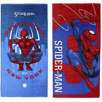 Cerdá Toalla Algodón Spiderman, Azul, 70x140cm