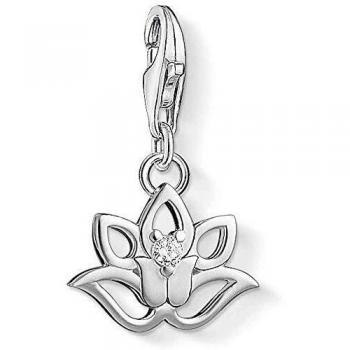 Thomas Sabo - Charm con Cierre para Mujer de Plata de Ley 925/1000 con Zirconia Cúbica
