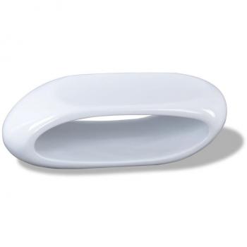 vidaXL Mesa de café Blanca con Hueco