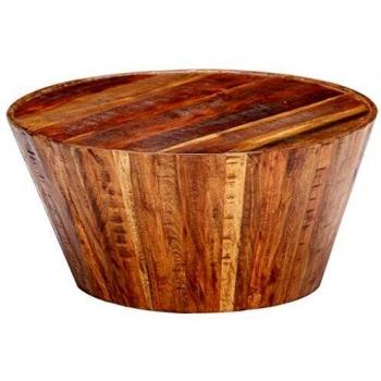 SengentoStyle Salontafel 65x65x33 cm massief ruw mangohout