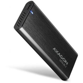 AXAGON EEM2-SBC USB-C 3.2 Gen 2 M.2 SATA SSD External Enclosure - Tool-Free, Aluminum, for M.2 2242/2260/2280