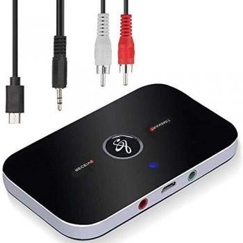 Receptor Transmisor Bluetooth,Ozvavzk Transmisor y Receptor Bluetooth Adaptador 5.0 Inalámbrico 2 en 1 Audio Kit con Salida Audio 3,5 mm RCA Audio