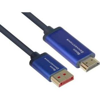 Cable Adaptador DP 1.4 a HDMI 2.0, 4K UHD @ 60Hz, SmartFLEX Aluminio Azul, 2m