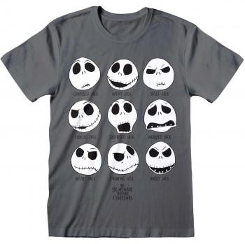 Camiseta Nightmare Before Christmas - Many Faces Of Jack - Unisex - Talla Adulto