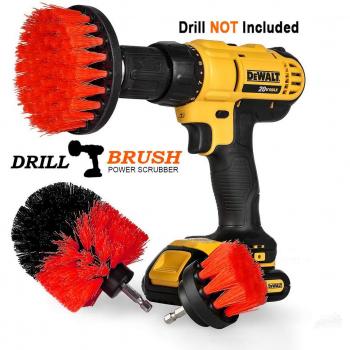 Swonuk Drill Brush, 3pcs Taladro Cepillos Accesorio 2 3.5 4 Power Scrubing Auto Cepillo para Coche, Alfombra, Cuarto de baño, Suelo de Madera, lavadero, Cocina