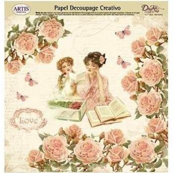 Dayka Trade Papel Decoupage, Model Reading Love, Multicolor, Talla Unica