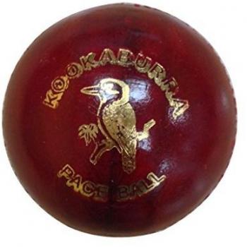 Kookaburra Pace Bronceado Cuero Corky pelota cricket rojo - Rojo, Mens