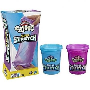 Masa Plástica Play-Doh Super Stretch 2 Pack (Lila y Azul) - A partir de 3 años