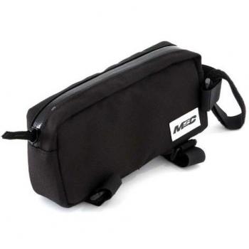 MSC Bikes BAG02 - Bolsa para Tubo Superior con Doble Compartimento de Ciclismo, Color Negro