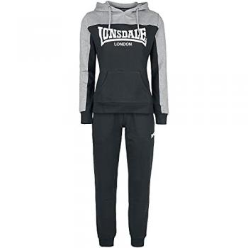 Lonsdale London Lurgan Women's Tracksuit with Hoodie - Black, Size XL