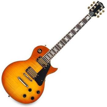 Guitarra eléctrica Rocktile Pro L-200OHB - Cuerpo de caoba, 2 pastillas Humbucker, mástil de arce encolado, diapasón de palisandro, puente Tune-O-matic y acabado