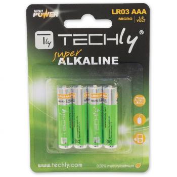 Baterías Alcalinas AAA LR03 1.5V - Paquete de 4 Piezas