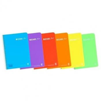 Cuaderno ENRI Cuarto 80 Hojas (5 Unidades) Multicolor Estándar