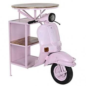 Mesa auxiliar DKD Home Decor Rosa claro Hierro Madera de mango 116 x 72 x 110 cm
