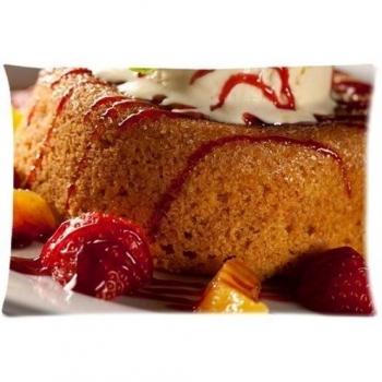 Postre fresas con cremallera fundas de almohada cubierta 20 x 30 pulgadas