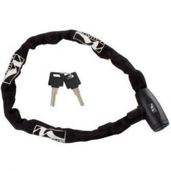 M-Wave Forrado Candado Cadena, Unisex, Negro, 850 x 6 mm