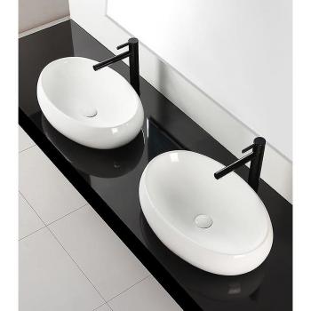 Encimera Lavabo Rea Melania - lavabo sobre encimera, color blanco nieve