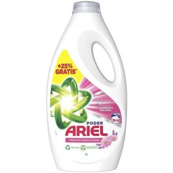 ARIEL GEL 24+6D SENSACIONES - Detergente líquido con frescas sensaciones para 30 lavados