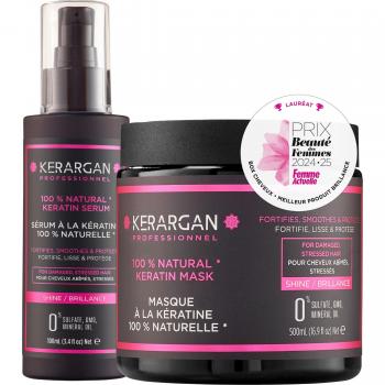 Kerargan Dúo de mascarilla y sérum de queratina - 600 ml