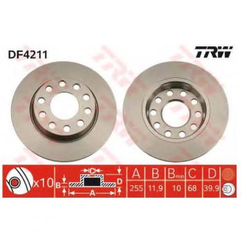 TRW Automotive AfterMarket DF4211 Brake Disc