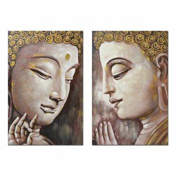 Cuadro DKD Home Decor Buda Oriental - Pack de 2