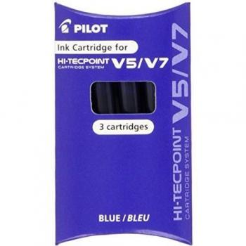 Pilot – Lote de 12 sets 3 cartuchos V5/7 recargables, color azul