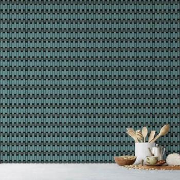 Papel pintado Hexoa Duval azul 52x1000 cm