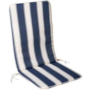 SATURNIA Cojin Azul/Blanco Silla Reclinable 110x48x2,5 cm.