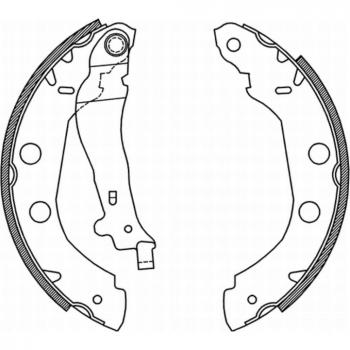Juego de zapatas de freno ABE C0R014ABE - Zapatas de freno, marca ABE, modelo C0R014ABE