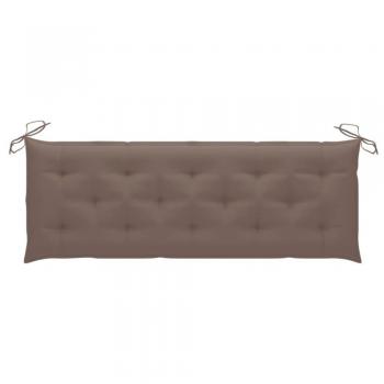 Cojín para banco de jardín vidaXL tela gris taupe 150x50x7 cm