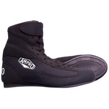 Ampro Londres media superior botas boxeo - negro/boxeo Amateur/profesional // / competencia/libre bolsa de cuerda Talla:7