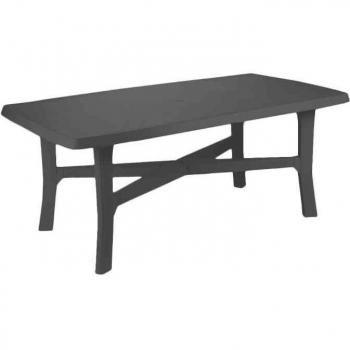 Mesa de resina Senna 180x100x72 cm antracita