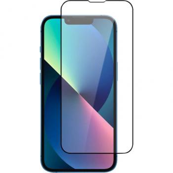 Protector de Pantalla 4Smarts Second Glass X-Pro Full Cover para iPhone 13/13 Pro - Cristal Templado, Transparente, con Marco de Montaje, Color Negro