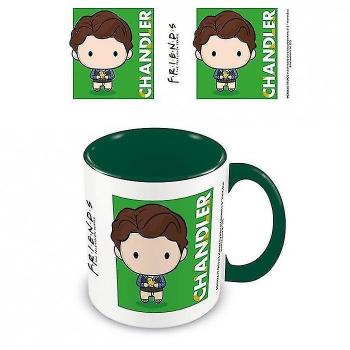 Taza Chibi Chandler de Amigos, color verde/blanco, tamaño único