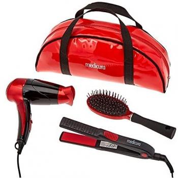 Set de Belleza para el Cabello ARM350 - Secador, Plancha y Cepillo en Pochette de Viaje 12pz