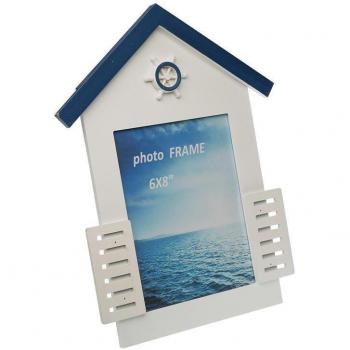 Portafotos Versa Blue Sea Madera MDF 15 x 20 cm, Moldura Fotográfica Mar Azul 15*20 VERSA 20931032