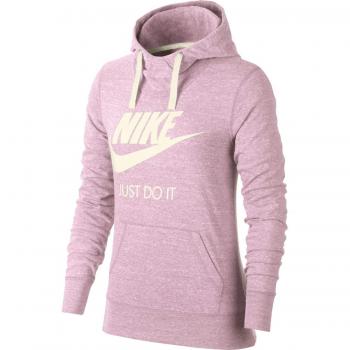 Nike W NSW Gym VNTG Hoodie HBR Sweatshirt, Mujer, Pink Foam/Sail, S