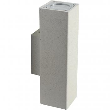 Foco empotrable de exterior Oakland de 2 luces, color blanco, IP65, dimensiones 25,4x10,3x7,5 cm