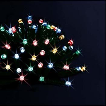 Guirnalda Solar de Luces LED Multicolores 50 luces - 5 metros