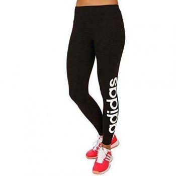 adidas Ess Lineartight - Mallas para mujer, color negro / blanco, talla L