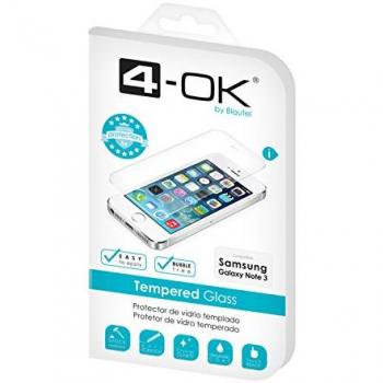 4-OK PRGSN3 - Protector de pantalla de vidrio templado para Samsung Galaxy Note 3, transparente