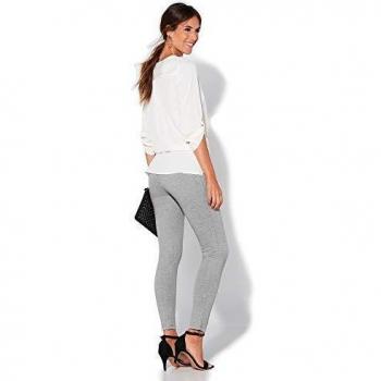Tregging Cintura elástica con Piezas pespunteadas Mujer by Vencastyle - 022707,Gris VIGORÉ,S