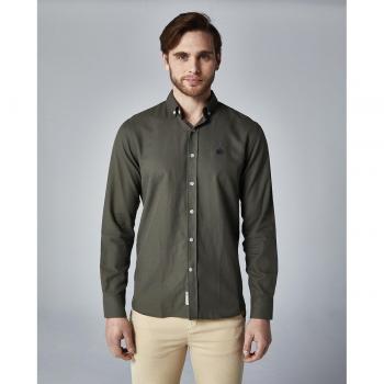 Camisa Lisa Verde Oscuro Altonadock Para Hombre